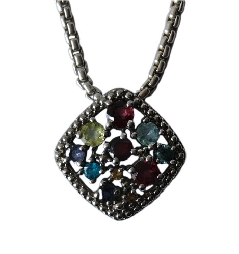 Sterling silver multi - silver, gemstone
