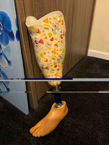 Adult prosthetic leg with - leg,