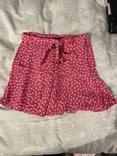 Zara Womens Skort Pink Floral Daisy Print - Size M
