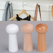 10Pcs WOODEN Coat Jacket Towel Mug Shaker peg Wood HOOK with Screw/Wall Plug Set