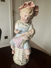 Gebruder Heubach German Bisque-Young  Holding Baby