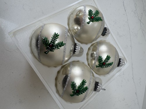 Vintage glass baubles set - glass,