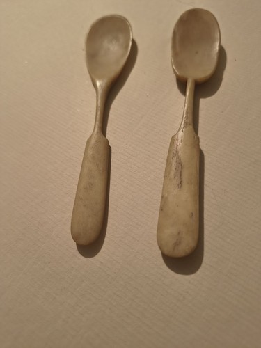 Antiques cow bone spoons - antiques,
