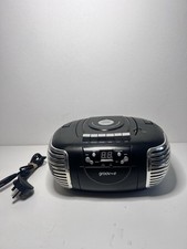 GROOV-E Retro BOOMBOX Portable CD Cassette & FM Radio Player - Black - GVPS813BK
