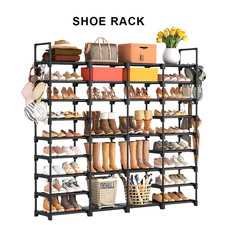 4 Row 9 Tier Shoe Rack Metal