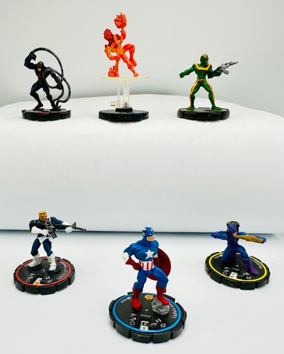Marvel heroclix figures - x6,