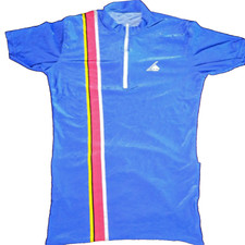 Cannondale Cycling Jersey Men Blue Rainbow Stripe Usa Import Large Vintage Rare