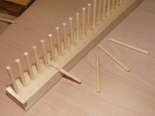 Peg Loom Medium 600mm 1-row 24 pegs. For weaving wool, fleece, rags etc.