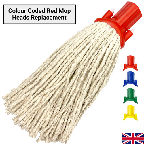 Cotton floor mop - floor, red