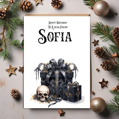 Personalised gothic birthday - personalised,