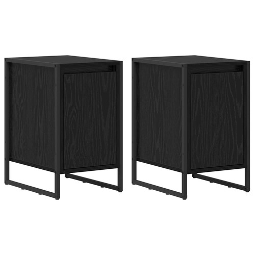 Bedside table engineered wood - engineered,