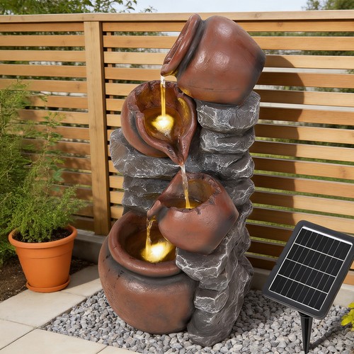 Garden water solar power - garden,