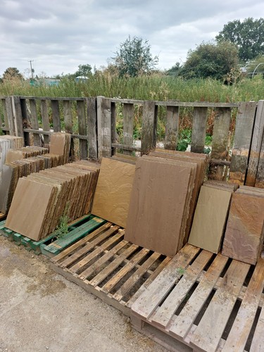 Riven yorkstone paving slabs - riven,
