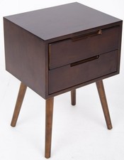 Oak Bedside Table 2 Storage