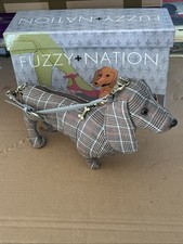 Fuzzy Nation Grey Suited Dachshund dog bag