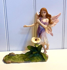 RARE Shudehill Giftware Fairy Dancing in Flowers Pixie 7" Pastel Vintage Fairies