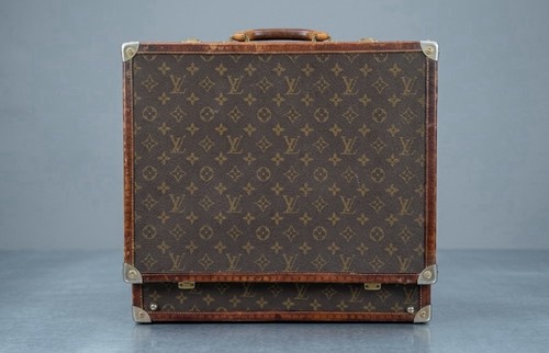 Vtg italian leather attache - leather,