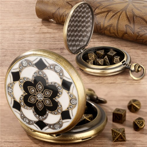 Dice set 7pcs metal - set, for