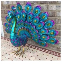 43*33cm Metal Peacock Statue