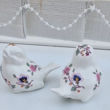  Vintage Hammersley Fine Bone China Salt & Pepper Pot Shaker Bird Cruet