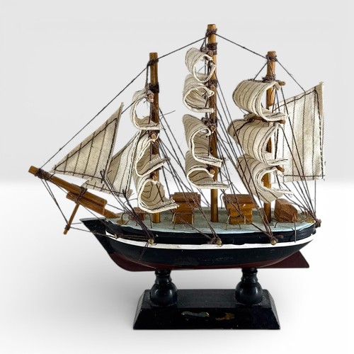 Vintage wooden sailing ship - wooden,