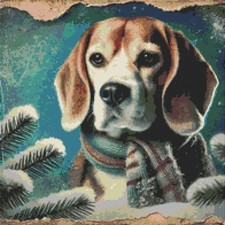 Beagle Puppy Dog Vintage Style
