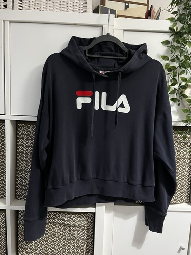 Fila white line hoodie navy - fila,