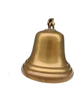 6 “ ship pub door brown Antique bell with heavy mounting bracket& lanyard