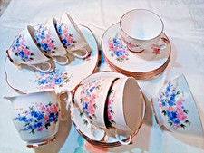 Dorchester China TeaCups, Saucers, Side plates, Milk Jug, Sugar Bowl & Bread Pla