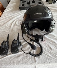 Icaro 4Gear Carbon Paramotor Helmet with Headset and G7 radios. Never worn. L 