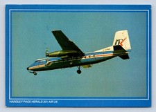 AIR UK HANDLEY PAGE HERALD VINTAGE AIRCRAFT POSTCARD AIRLINE AIRPLANE G-APWE 