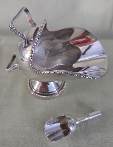 Edwardian silver plated sugar - plated,