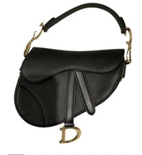 Dior black saddle bag