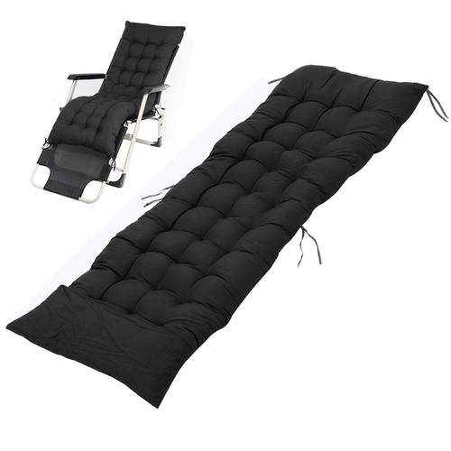 Black sun lounger cotton - cotton, seat