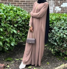Womens Plain Abaya Black with