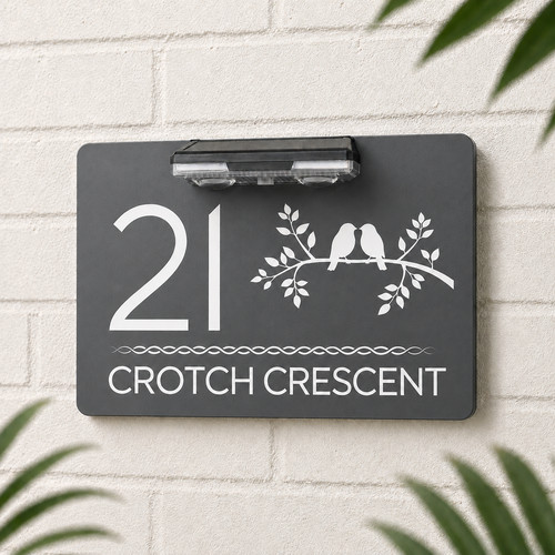 Solar led house number - solar,
