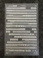 LETRASET Uppercase/No’s 48pt GROTESQUE 9, sheet #126 WHITE Lettering Rub Ons