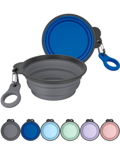 Collapsible dog bowls with - collapsible,