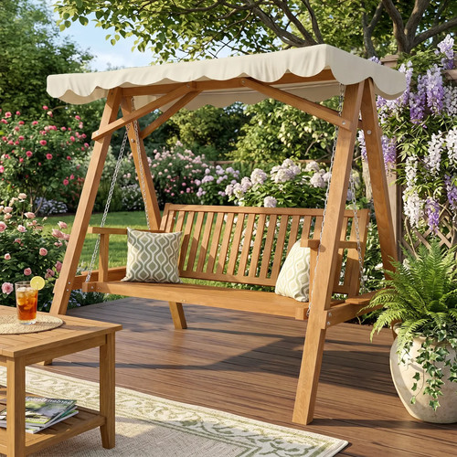 Garden wooden swing - wooden,