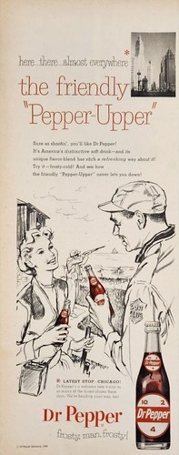 1958 print pepper soda - print,
