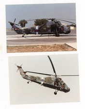 2 Photographs of Westland Wessex XS498 'The Joker' 84 Sqn  1990s