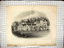 Antique Old Print View Compton
