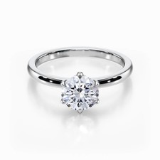Bridal Diamond Ring Round 14k