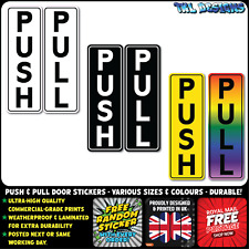 1x Pair PUSH PULL Door Sign