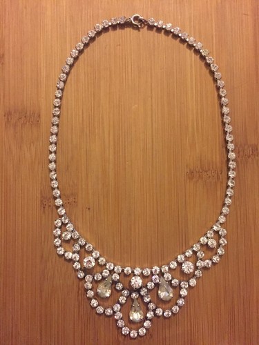 Vintage clear crystal silver - vintage,