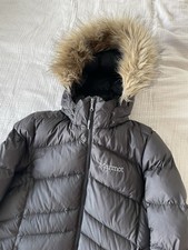 Marmot Women’s 700 Down Fill Knee Length Hooded Parka Jacket Coat Size 12 Large