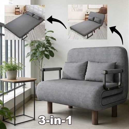 Double fabric sofa bed - double, sleeper