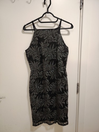 Lipsy black silver floral - black,
