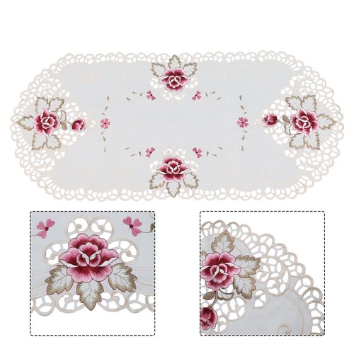 White oval embroidered - oval,