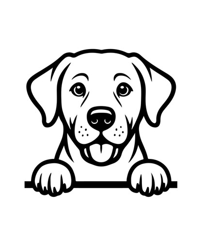 Labrador puppy vinyl car - 5”,